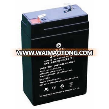 valve rechargeable lead acid battery 6v2.8ah