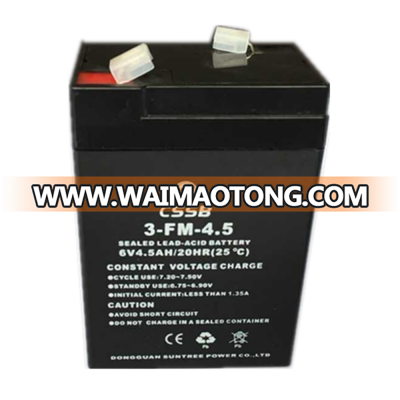 Lead Acid Battery 6V4.5AH for home light