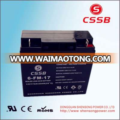 12V17Ah valve regulated lead acid battery