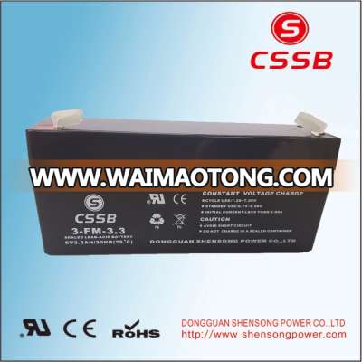 sealed lead acid battery 6V3.3AH