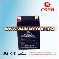 free high quality 12v2.6ah rechargeable lead acid battery