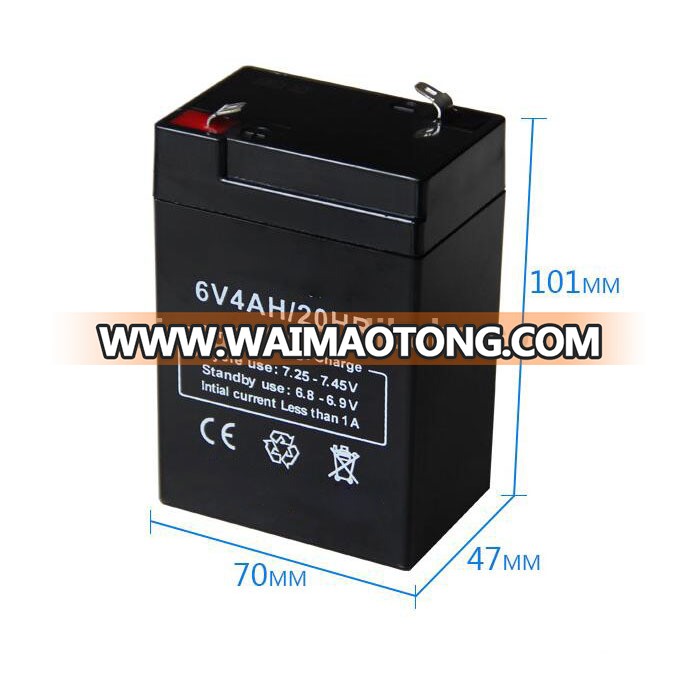 Factory supply lead acid 4v 4ah battery